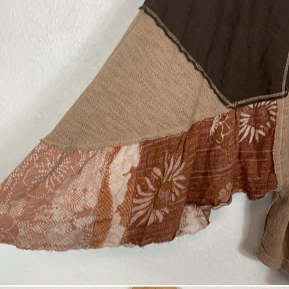 We The Free Friday Fever mixed media Top boho dolman sleeves oversized - Picture 5 of 10